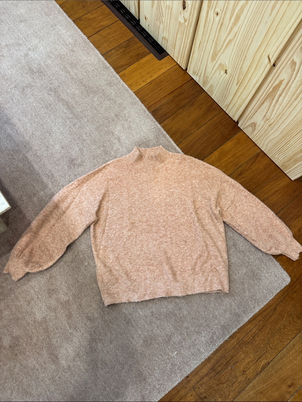 Rhythm Peach Mock-Neck Sweater